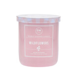 DW Candles 9oz Sig. Gingham Pink/ Wildflowers Candle