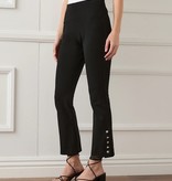 Karen Kane PETITE Black Cropped Button-Up Hem Pants