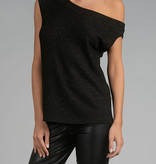 Elan Black Sleeveless Off Shoulder Top