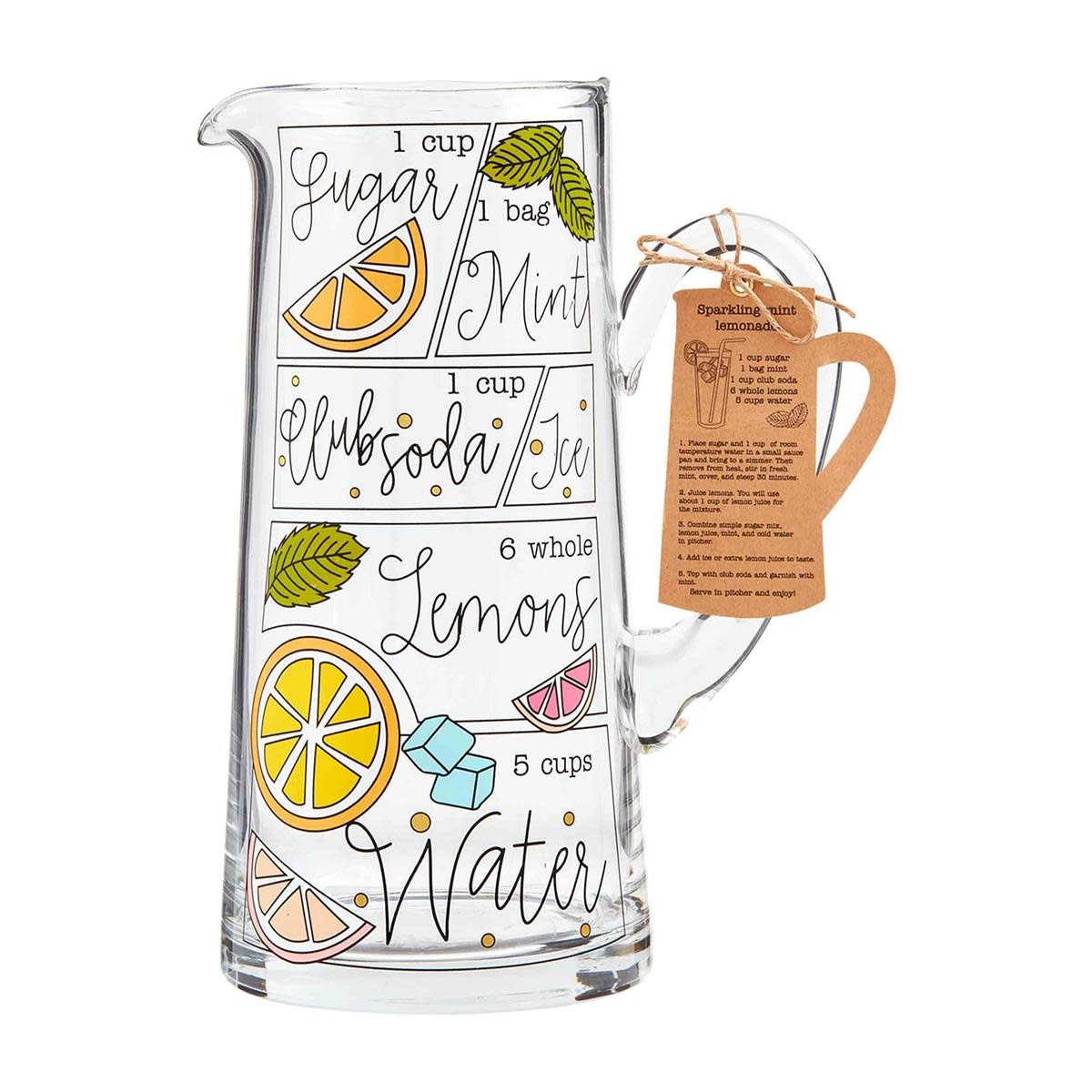 Mudpie LEMONADE GLASS PITCHER