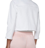 Liverpool Cropped Jacket With Braid Bright White