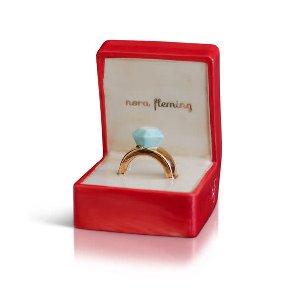 nora fleming put a ring on it mini (engagement ring in box) A296