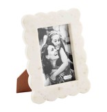 Mudpie Small Scalloped Marble Frame