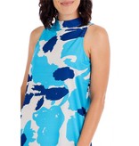 Mudpie Blue Annie Mock-Neck Dress