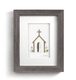 Sharon Nowlan Forever to Follow Pebble Art - Grey Frame