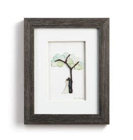 Sharon Nowlan In Your Arms Pebble Art (new grey frame)