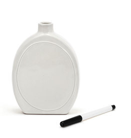 Demdaco WRITE ON Small Oval Vase with Marker