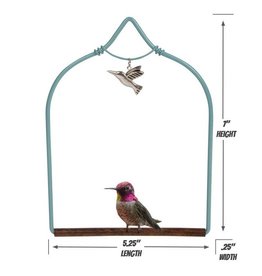 FLEURISH POP'S Charmed Hummingbird Swing (Teal)