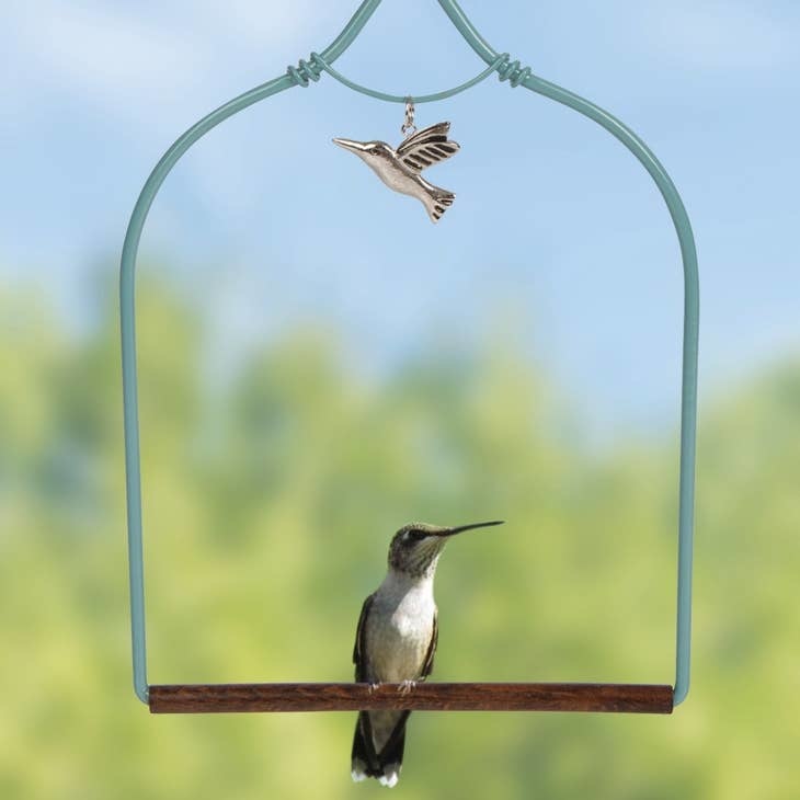 FLEURISH POP'S Charmed Hummingbird Swing (Teal)