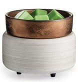 Candle Warmers 2-in-1 Classic Warmer White Washed Bronze