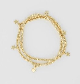 Meghan Browne Style Lucky Gold Bracelet Stack