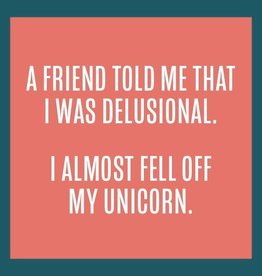 Drinks on Me Fell Off Unicorn Coaster