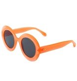 Fleurish Home Oversize Round  Fashion Sunglasses Peach Black