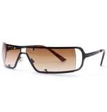FLEURISH Rectangle Narrow Tinted  Square  Sunglasses Brown