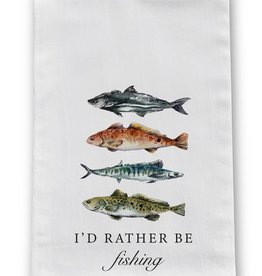 Barrel Down South I'd Rather Be Fishing Tea Towel