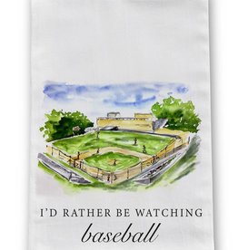 Barrel Down South I'd Rather Be Watching Baseball Tea Towel