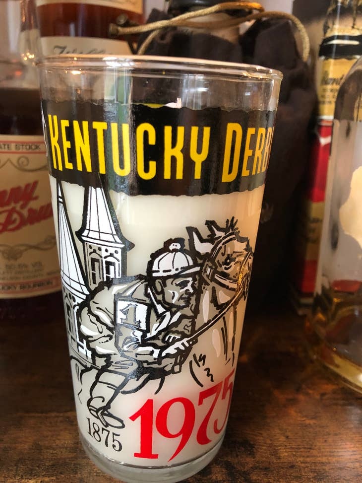 Barrel Down South Kentucky Derby Vintage Drinking Glass Candle (designs will vary)