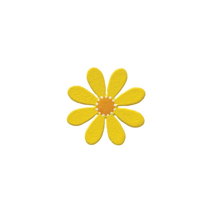 Roeda Studio Daisy Magnet, Yellow, Open Stock