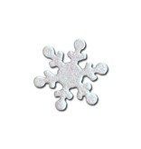 Roeda Studio White Glitter Snowflake Single Magnet