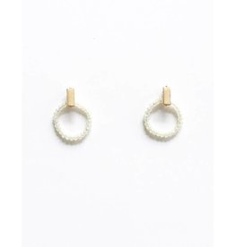 Meghan Browne Style Zingy White Opal Earrings