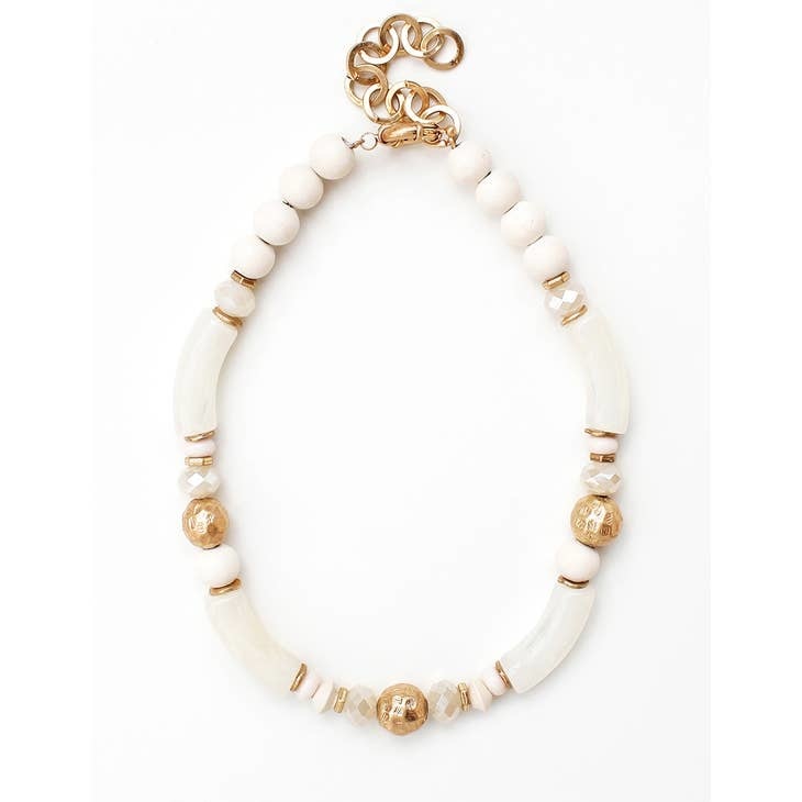Meghan Browne Style Edge White Necklace