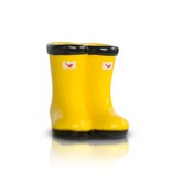 nora fleming jumpin' puddles-yellow mini (St. Jude yellow rain boots/galoshes) A292 *LIMITED EDITION