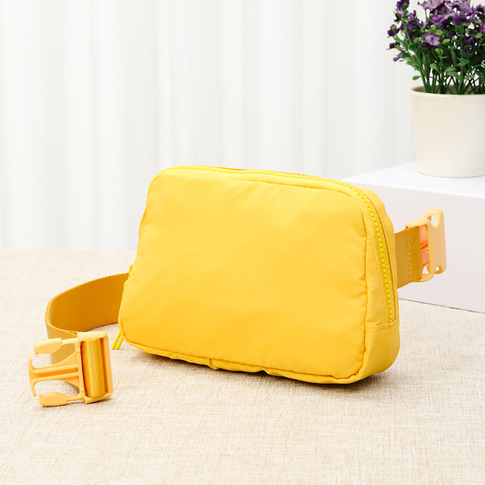 Fleurish Home Yellow  Solid Nylon Sling Bag