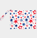 FLEURISH American USA Flag Star Patterned Pouch Clutch Bag