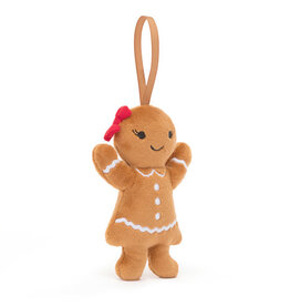 Jellycat Festive Folly Gingerbread Ruby Ornament