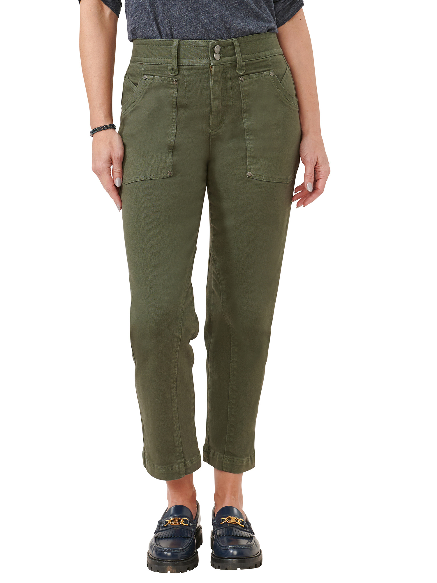 Democracy Thyme “Ab” Solution Skyrise Double Button Pant