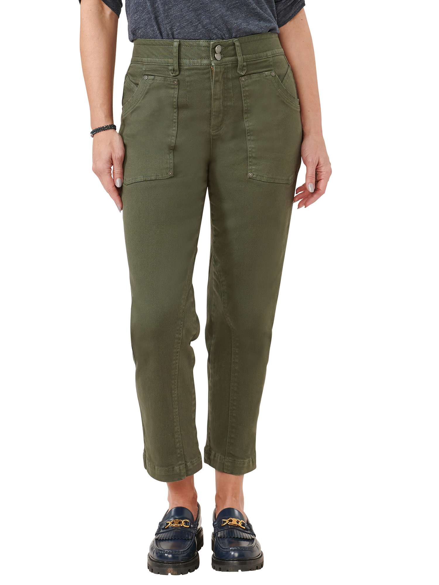 Democracy Thyme 27/15” “Ab” Solution Skyrise Double Button Pant