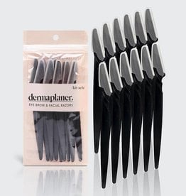 kitsch Recycled Plastic Dermaplaners 12pc Set - Black