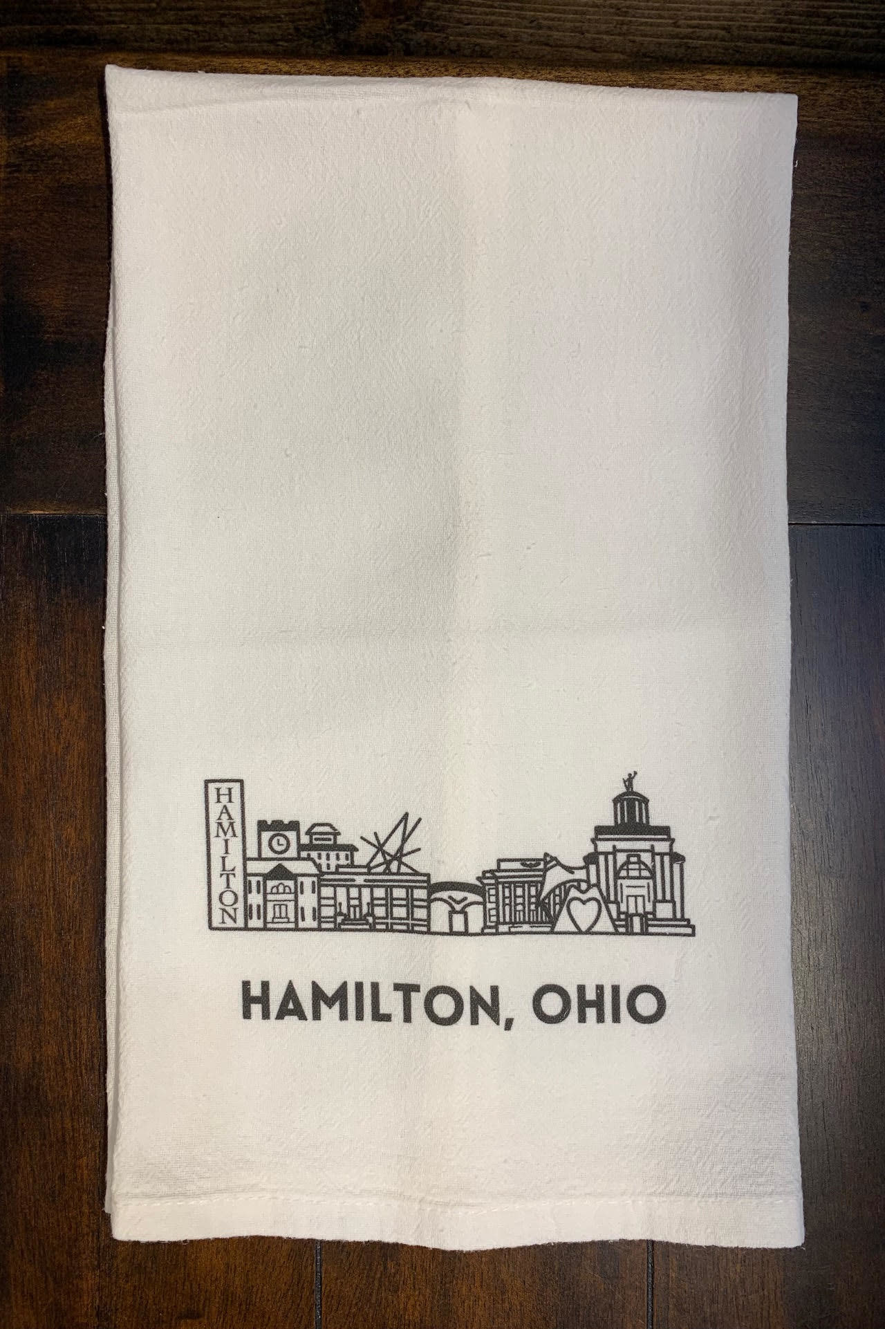 FLEURISH Hamilton Skyline Tea Towel