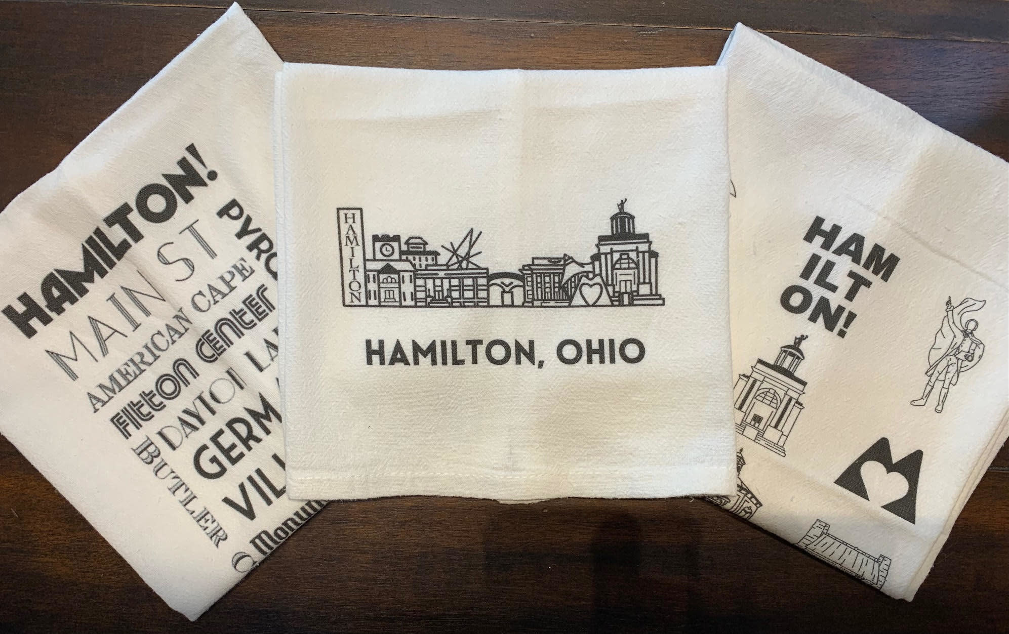 FLEURISH Hamilton Skyline Tea Towel