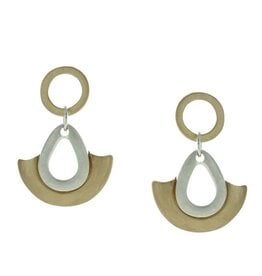 Takobia Circle Teardrop Swinging Post Earrings