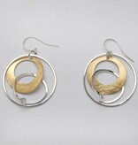 Takobia Two Tone Hoop w/Crystal Earrings