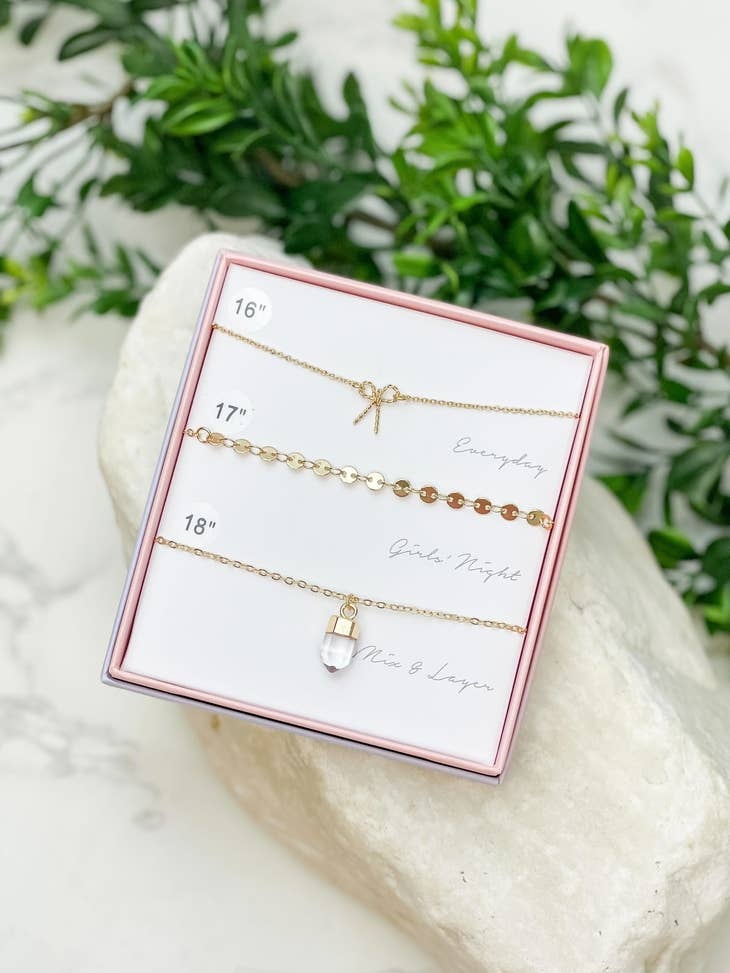 Prep Obsessed Wholesale Gold Every Occasion Boxed Necklaces