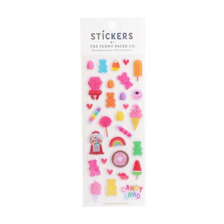 The Penny Paper Co. Candy Land Epoxy Stickers