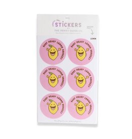 Easy Peasy, Lemon Squeezy, Lemon Scented Scratch and Sniff Sticker