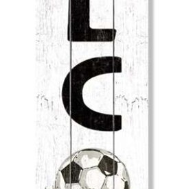 My Word Welcome - Soccer Ball - Porch Boards