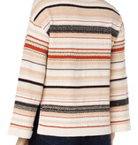 Liverpool Los Angeles Cream Boat Neck Textured Stripe Sweater