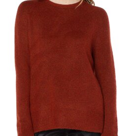 Liverpool Los Angeles Saffron Heather Long Sleeve Raglan Sweater W/ Side Slit