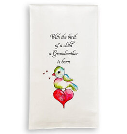 French Graffiti A Grandmother Is Born Tea Towel