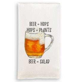 French Graffiti Beer Equals Salad Dish Towel