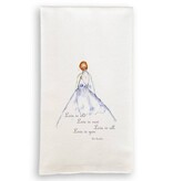 French Graffiti Bride With Beatles Quote Dish Towel