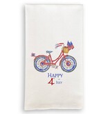 French Graffiti Patriotic Bike With Happy Fourth Of July Dish Towel