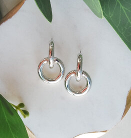 Lou & Co. Silver Double Ring Earrings