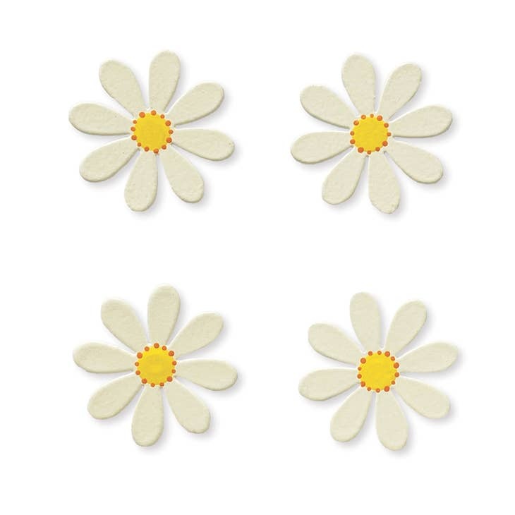 Roeda Studio Daisy Magnets S/4 White