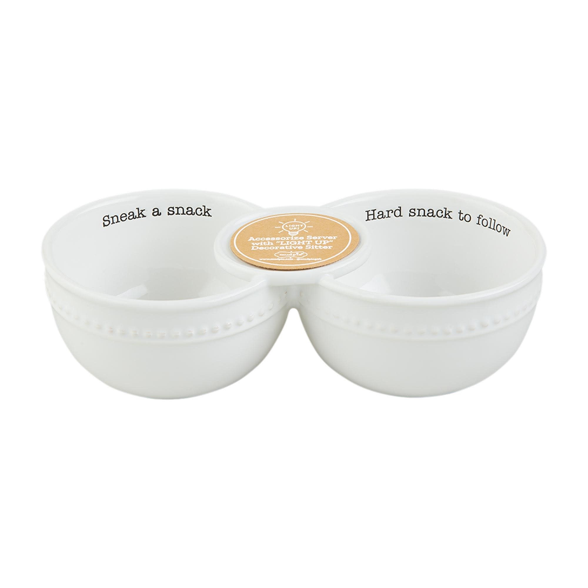 Mudpie Snack Double Dip Server