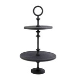 Mudpie Black Tiered Server